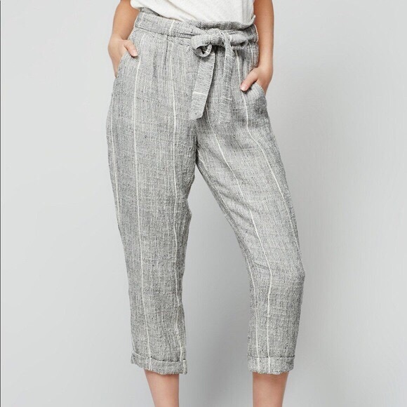 Free People Paperbag Linen Pants - Picture 3 of 8